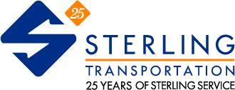 Sterling Transportation : 25 Years of Sterling Service Logo